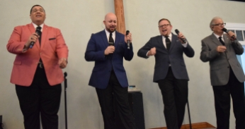 The Kingsmen in concert at Christiansburg Baptist Church, May 30, 2019. From left are Chris Jenkins, Chris Bryant, Alan Kendall and Ray Dean Reese.